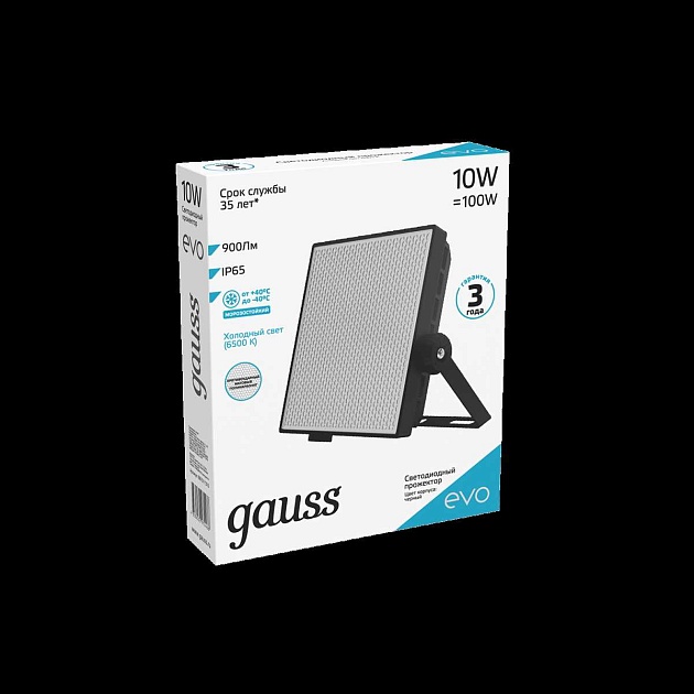 Прожектор светодиодный Gauss Evo 10W 6500К 687511310 Фото № 5