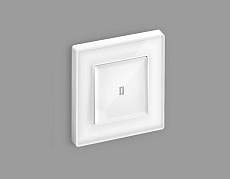 Комплект механизма 1-кл проходного выключателя AMBRELLA VOLT с подсветкой 5600K ALFA Белый глянец QUANT (AP1020, VM105, G25W) 1