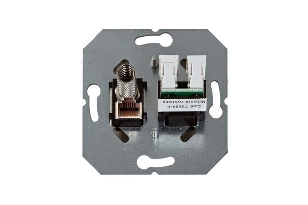 Розетка RJ45/TV Liregus Epsilon белый 28-023 изображение 2 Розетка RJ45/TV Liregus Epsilon белый 28-023 Фото № 2