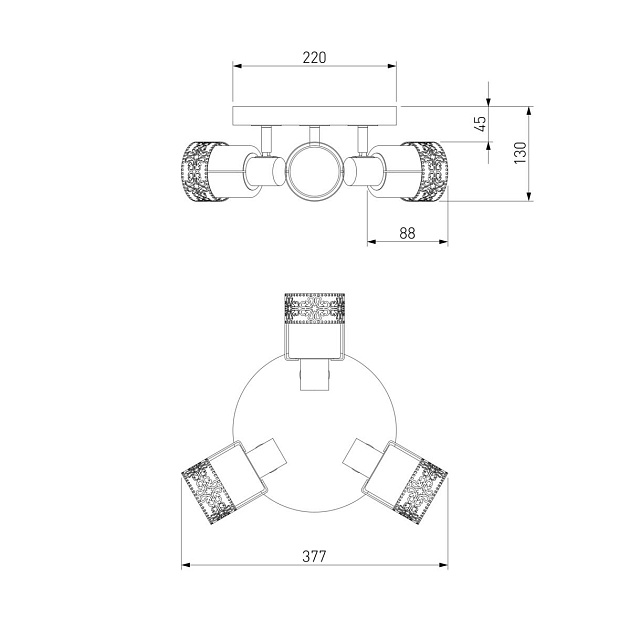 Спот Eurosvet 20026/3 белый с золотом Фото № 2