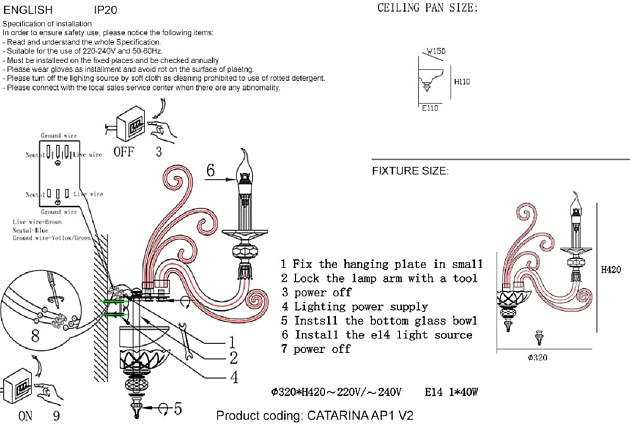 Бра Crystal Lux Catarina AP1 V2 Gold/Transparent-Cognac изображение 3 Бра Crystal Lux Catarina AP1 V2 Gold/Transparent-Cognac Фото № 3