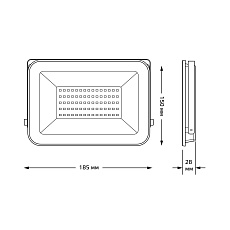 Прожектор светодиодный Gauss Qplus 50W 6500К 690511350 4