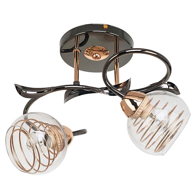 Потолочный светильник ЭкономСвет 70346/2BK+GD CL Фото № 1