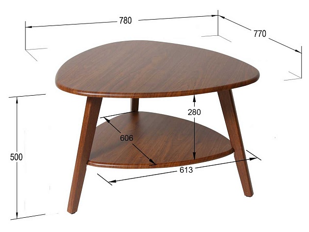Журнальный стол Мебелик Бруклин 000576 изображение 3 Журнальный стол Мебелик Бруклин 000576 Фото № 3