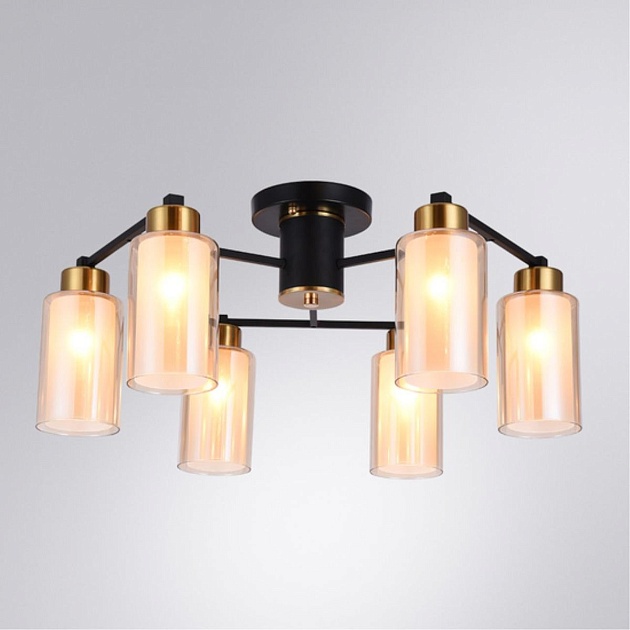 Потолочная люстра Arte Lamp Leo A7027PL-6BK изображение 6 Потолочная люстра Arte Lamp Leo A7027PL-6BK Фото № 6