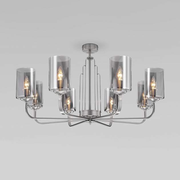 Потолочная люстра Eurosvet Defi 60138/8 сатин-никель изображение 1 Потолочная люстра Eurosvet Defi 60138/8 сатин-никель Фото № 1