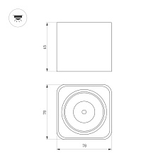 Потолочный светодиодный светильник Arlight SP-Dice-S78x78-10W Day4000 046634 1