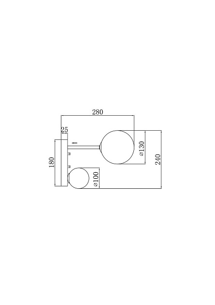 Бра Freya Sphirity FR5376WL-02B Фото № 2