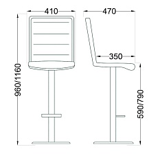 Барный стул AksHome Capri красный, экокожа 61695 1