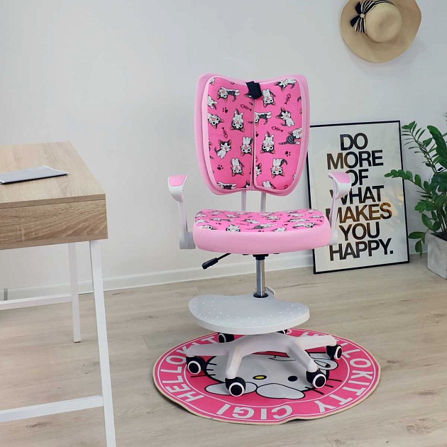 Детское кресло AksHome Pegas розовый с котятами, ткань 75262 изображение 13 Детское кресло AksHome Pegas розовый с котятами, ткань 75262 Фото № 13