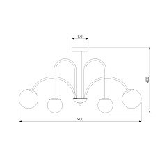 Потолочная люстра Eurosvet Alix 30177/6 латунь 1