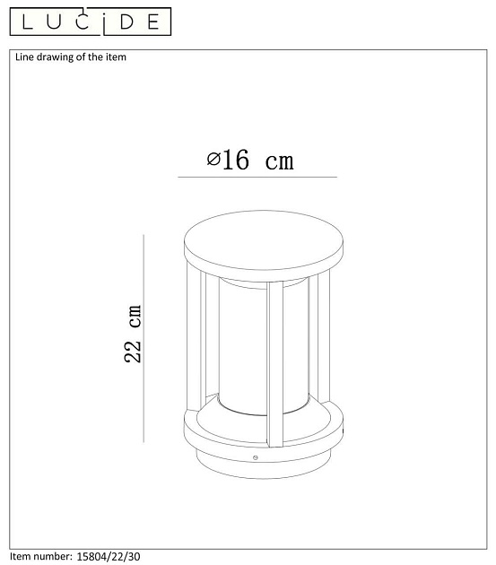 Уличный светильник Lucide Cadix 15804/22/30 Фото № 3