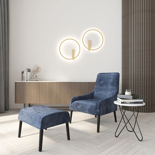 Настенный светодиодный светильник Denkirs Round DK5035-SG Фото № 8