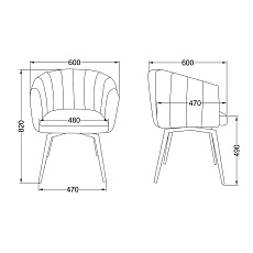 Поворотное кресло AksHome Melon карри, велюр 79678 1