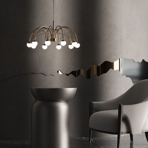 Подвесная светодиодная люстра Eurosvet Ragno 90030/10 LED золото Фото № 6