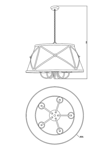 Подвесная люстра Moderli Berta V1260-5P Фото № 5