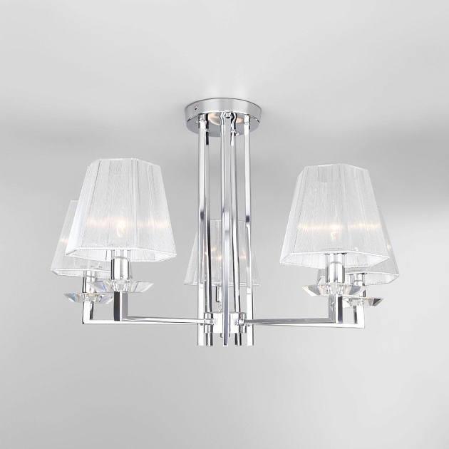 Потолочная люстра Eurosvet Alegria 60125/5 хром Smart Фото № 1