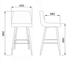 Барный стул AksHome Mia зеленый, велюр 78870 1