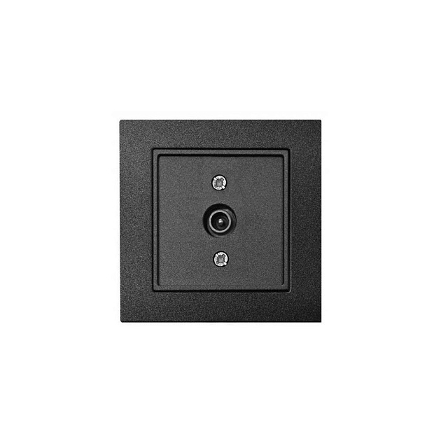 ТВ-розетка проходная Liregus Epsilon антрацит 28-1143 Фото № 1