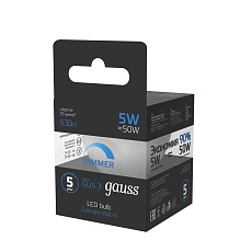 Лампа светодиодная Gauss GU5.3 5W 6500K матовая 101505305 5