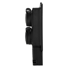 Колодка каучуковая 2 гнезда с крышкой черная, с/з, 16А, IP44, PROconnect 111-112-4 1