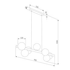 Подвесная люстра TK Lighting 5905 Estera Wood 1