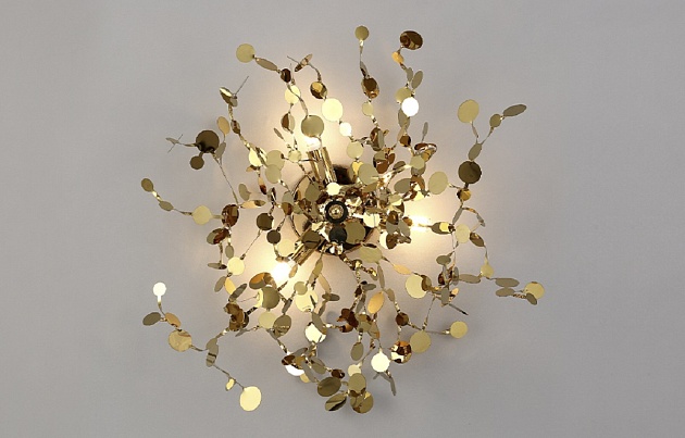 Настенный светильник Crystal Lux GARDEN AP-PL3 D400 GOLD изображение 3 Настенный светильник Crystal Lux GARDEN AP-PL3 D400 GOLD Фото № 3