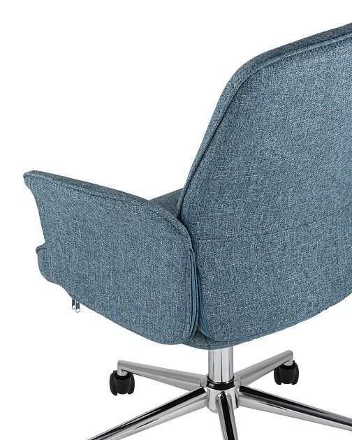 Кресло руководителя Stool Group Simona голубой THOMASINA TWEED BLUE Фото № 5
