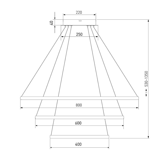 Подвесной светодиодный светильник Eurosvet Collars 90264/3 латунь Фото № 3