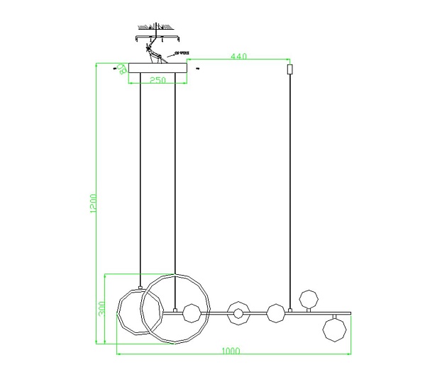 Подвесная люстра Kink Light Иона 09408-5,19 Фото № 2