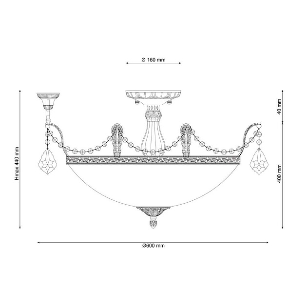 Потолочный светильник Lucia Tucci Barletta 181.8 D620 Antique Фото № 2