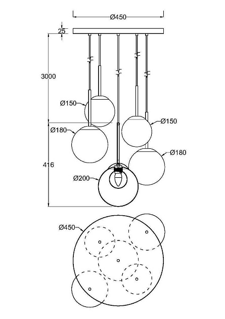 Подвесная люстра Maytoni Basic form MOD521PL-05G изображение 2 Подвесная люстра Maytoni Basic form MOD521PL-05G Фото № 2