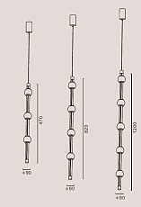Подвесной светодиодный светильник Romatti Cullinan Bastone PD11132E 1