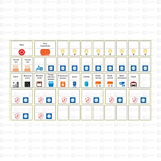 Комплект модульных наклеек средний (137х240) EKF PROxima mn-1-2