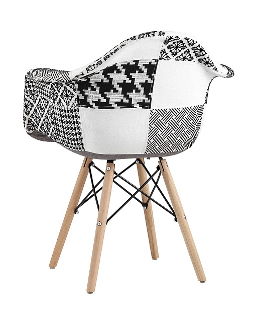 Кресло Stool Group EAMES пэчворк черно-белое Y809 bw Фото № 2