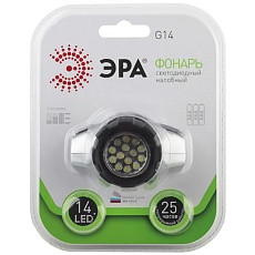 Налобный светодиодный фонарь ЭРА от батареек 60 лм G14 Б0014907 1