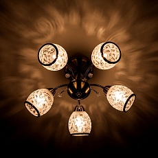 Подвесная люстра Eurosvet 30026/5 античная бронза 3