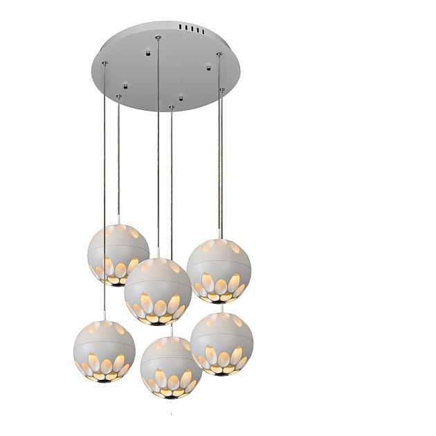 Подвесная светодиодная люстра iLedex Mob P1009-6 WH Фото № 4