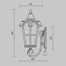 Настенный светильник Maytoni Outdoor O413WL-01BZ1 1