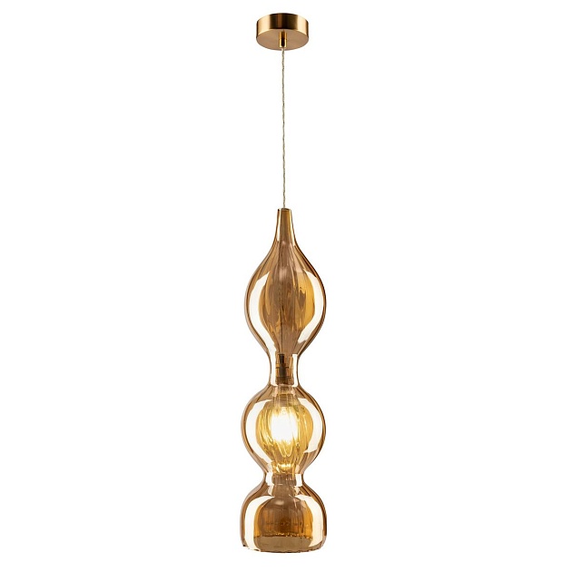 Подвесной светильник Crystal Lux Iris SP1 B Amber Фото № 1