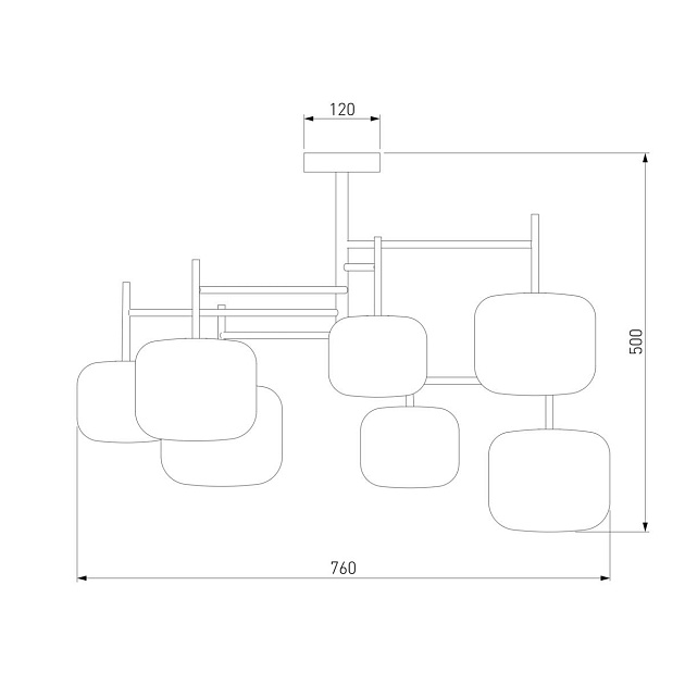 Потолочная люстра Eurosvet Jar 70128/7 хром Фото № 2