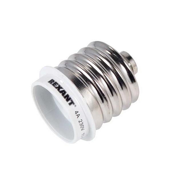 Переходник цокольный E40-E27 белый REXANT 11-8821 Фото № 1