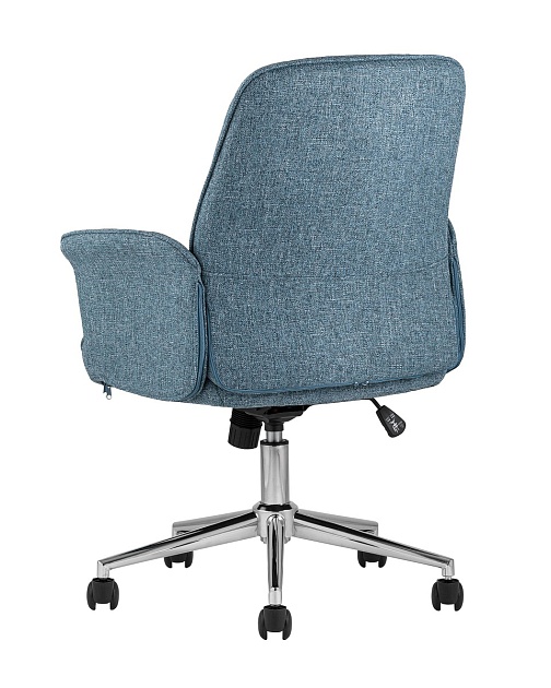 Кресло руководителя Stool Group Simona голубой THOMASINA TWEED BLUE Фото № 4