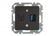 Розетка HDMI/USB Liregus Retro черный матовый 29-239 2