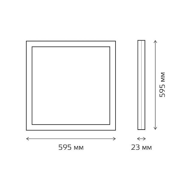 Встраиваемый светодиодный светильник Gauss с равномерной засветкой 842161240 Фото № 2