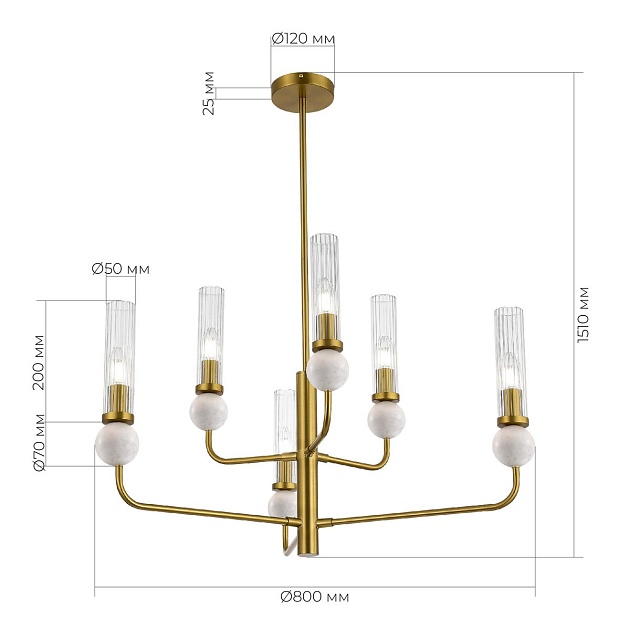 Подвесная люстра ST Luce Medea SL1244.303.06 Фото № 2
