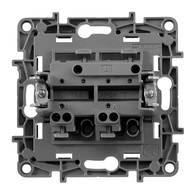 Выключатель двухклавишный Legrand Etika 10A 250V алюминий 672402 Фото № 2