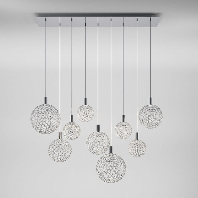 Подвесной светодиодный светильник Eurosvet Gemini 90353/9 хром Фото № 1