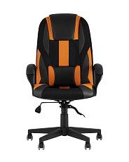 Игровое кресло TopChairs ST-Cyber 9 черный/оранжевый текстиль/экокожа ST-Cyber 9 ORANGE 2