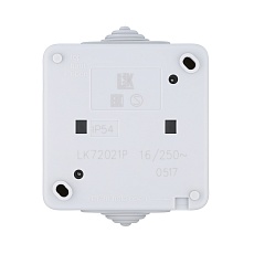 Розетка LK Studio одинарная с з/к, EF600G, 16A (серый) 80007 3